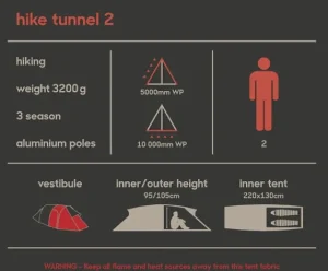 Everest Outdoor Tält<Hike Tunnel 2 DARK GREEN/BEIGE