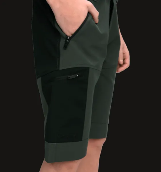 j_active_shorts_4.webp Everest Outdoor Vandringsshorts | Shorts<J Active Shorts DK GREEN
