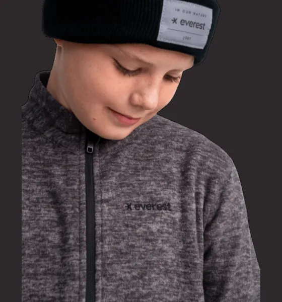 j_flc_sht_3.webp Everest Outdoor Underställ | Tröjor & T-Shirts<J Flc Sht DARK GREY MELANGE