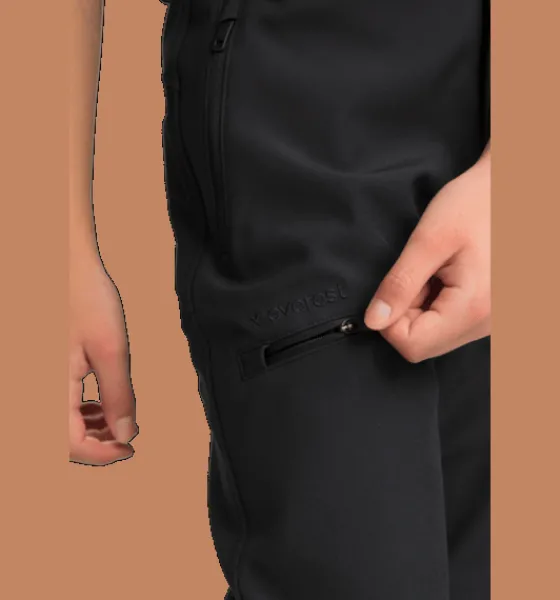 j_lt_softshell_pnt_2.webp Everest Outdoor Vandringsbyxor | Vandringsbyxor<J Lt Softshell Pnt BLACK