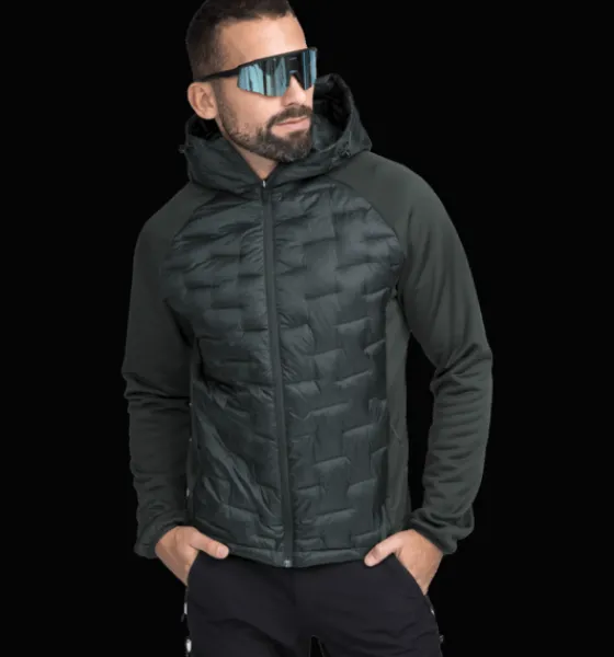 Everest Outdoor Varma Jackor | Tunna Jackor<M Hybrid Hood Jacket DARK GREEN