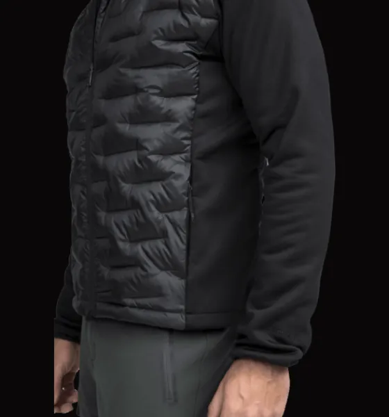 m_hybrid_hood_jacket_3.webp Everest Outdoor Varma Jackor | Tunna Jackor<M Hybrid Hood Jacket BLACK