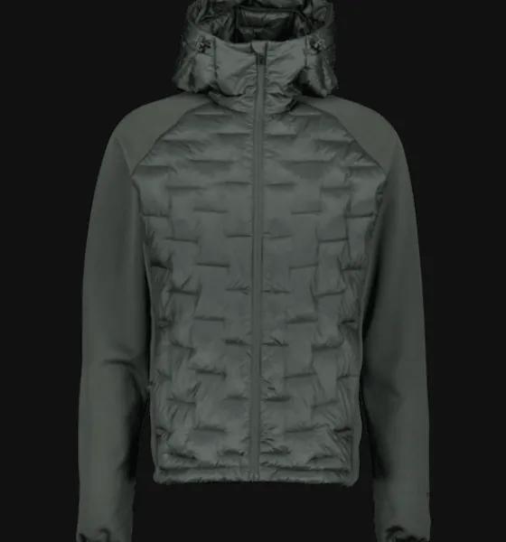 m_hybrid_hood_jacket_4-1.webp Everest Outdoor Varma Jackor | Tunna Jackor<M Hybrid Hood Jacket DARK GREEN