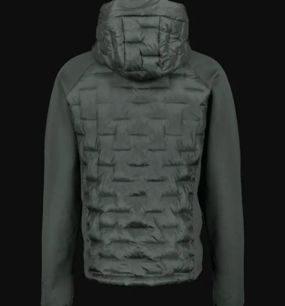 m_hybrid_hood_jacket_5-1.webp Everest Outdoor Varma Jackor | Tunna Jackor<M Hybrid Hood Jacket DARK GREEN