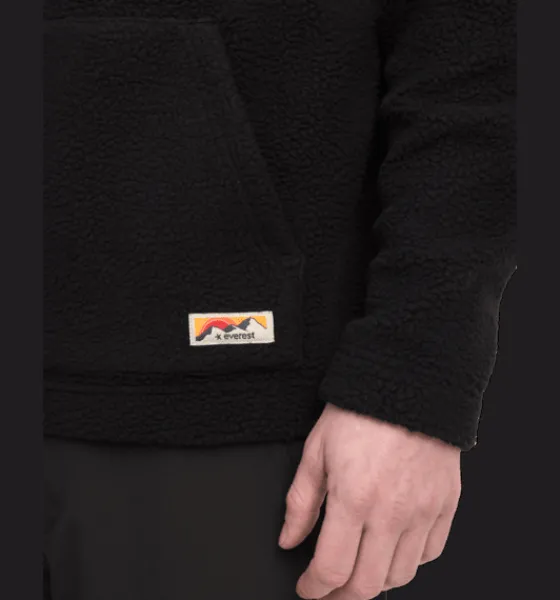 m_pile_hoodie_2.webp Everest Outdoor Tröjor & T-Shirts | Tröjor<M Pile Hoodie BLACK