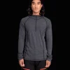 Everest Outdoor Tröjor & T-Shirts<M Wool Uw Half Zip GREY MELANGE