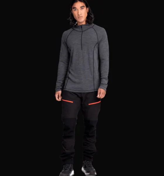 m_wool_uw_half_zip_2.webp Everest Outdoor Tröjor & T-Shirts<M Wool Uw Half Zip GREY MELANGE