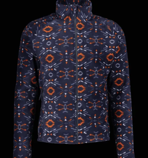 m_zip_fleece_jacket_4-1.webp Everest Outdoor Tröjor & T-Shirts | Tröjor<M Zip Fleece Jacket NAVY RETRO PATTERN