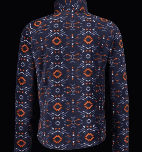m_zip_fleece_jacket_5-1.webp Everest Outdoor Tröjor & T-Shirts | Tröjor<M Zip Fleece Jacket NAVY RETRO PATTERN