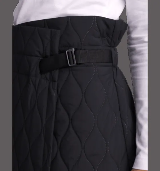 w_emory_quilt_skirt_3.webp Everest Outdoor Skalbyxor | Regn- & skalbyxor<W Emory Quilt Skirt BLACK