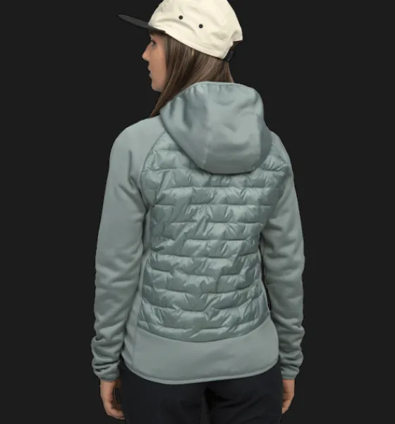 Everest Outdoor Tröjor & T-Shirts | Tunna jackor<W Hybrid Jkt 2 PISTACHIO GREEN