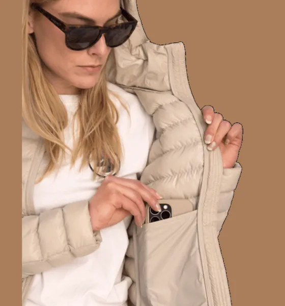 w_liner_hood_jacket_3-1.webp Everest Outdoor Varma jackor | Tunna jackor<W Liner Hood Jacket LIGHT BEIGE