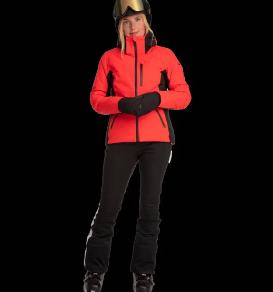 w_luna_jacket_2.webp Everest Outdoor Skidjackor | Varma jackor<W Luna Jacket FIERY RED/BLACK