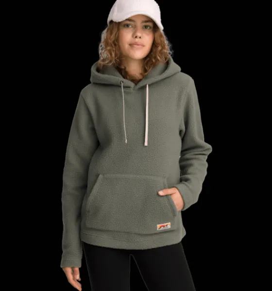 Everest Outdoor Tröjor & T-Shirts | Tröjor<W Pile Hoodie KHAKI GREY