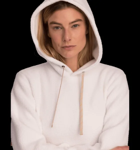 w_pile_hoodie_3-1.webp Everest Outdoor Tröjor & T-Shirts | Tröjor<W Pile Hoodie WHITE
