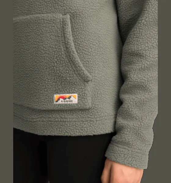 w_pile_hoodie_3-2.webp Everest Outdoor Tröjor & T-Shirts | Tröjor<W Pile Hoodie KHAKI GREY