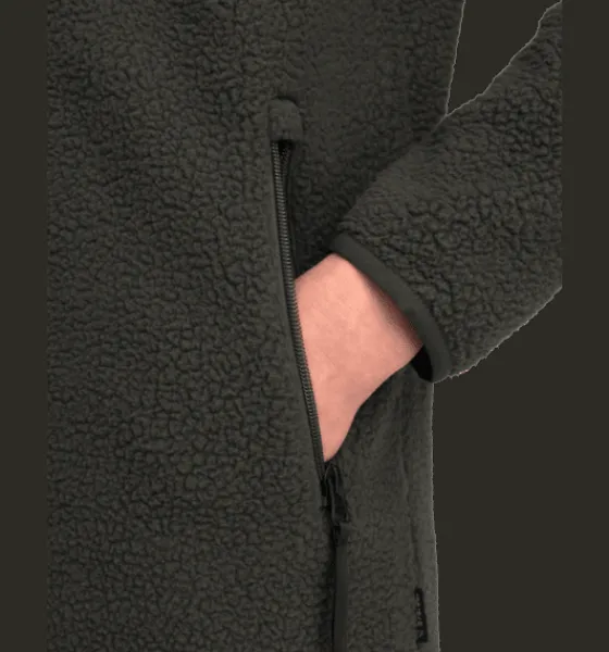 w_pile_long_hood_4-1.webp Everest Outdoor Tröjor & T-Shirts | Tröjor<W Pile Long Hood DARK GREEN