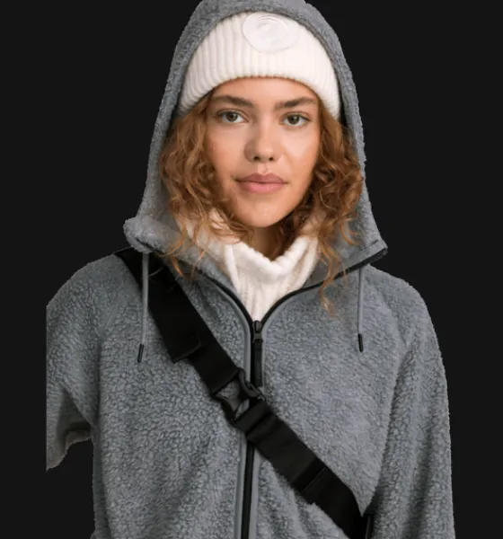 w_pile_long_hood_4-3.webp Everest Outdoor Tröjor & T-Shirts | Tröjor<W Pile Long Hood GREY MELANGE