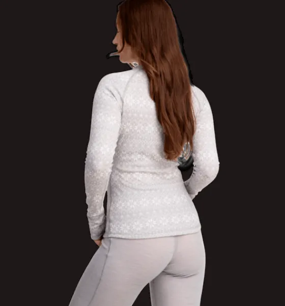 Everest Outdoor Tröjor & T-Shirts<W Wool Underwear Shirt 2 OFFWHITE PATTERN