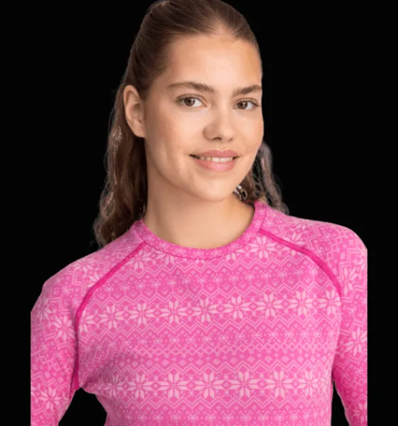 w_wool_underwear_shirt__3-2.webp Everest Outdoor Tröjor & T-Shirts<W Wool Underwear Shirt 2 BRILLIANT PINK