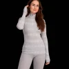 Everest Outdoor Tröjor & T-Shirts<W Wool Uw Half Zip LT GREY PATTERN