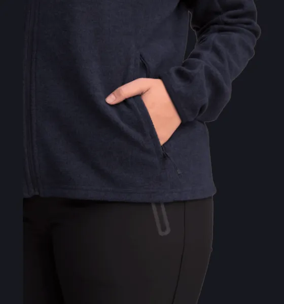w_zip_fleece_jacket_3-1.webp Everest Outdoor Tröjor & T-Shirts | Tröjor<W Zip Fleece Jacket NAVY MELANGE